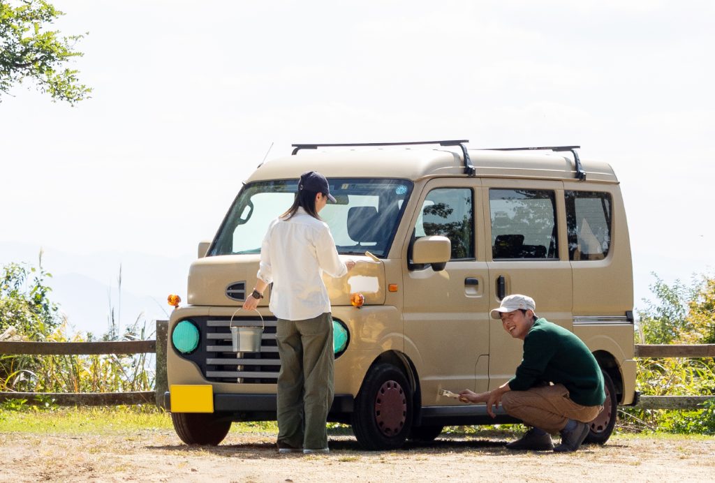 全塗装中の様子